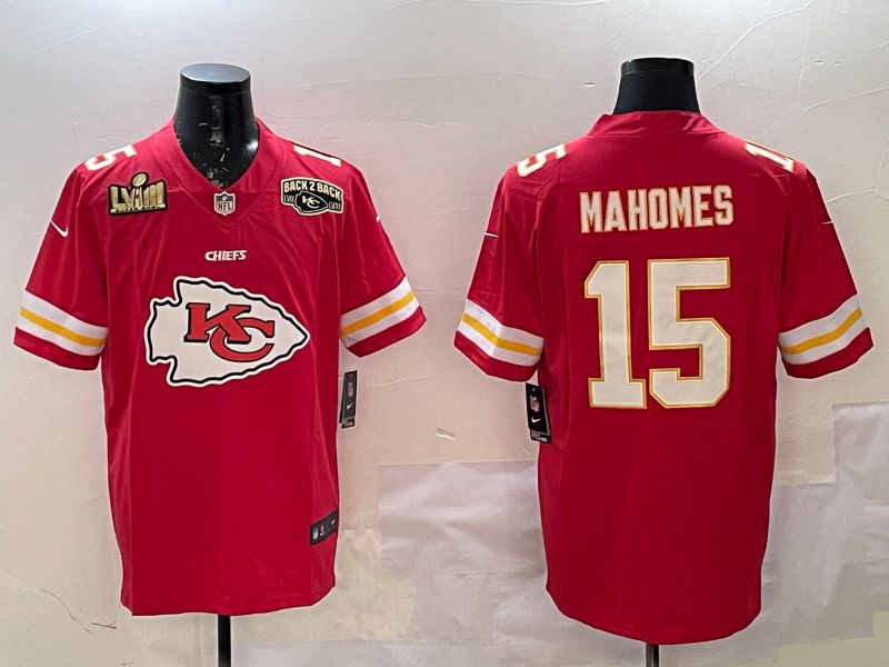 Men Kansas City Chiefs #15 Mahomes Red Nike Team Logo 2025 NFL Jersey style 2->kansas city chiefs->NFL Jersey
